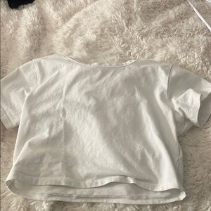 Cotton on cropped white shirt